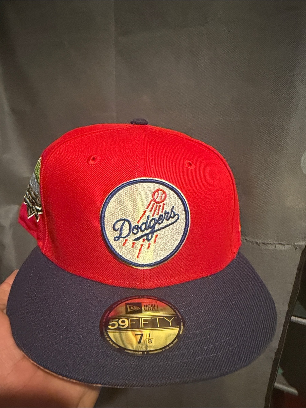 New Era Dodgers Red and Navy Fitted Hat